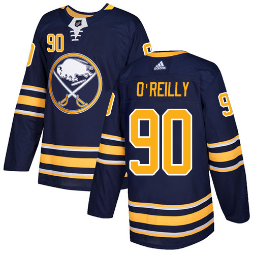 Men Adidas Buffalo Sabres 90 Ryan O Reilly Navy Blue Home Authentic Stitched NHL Jersey